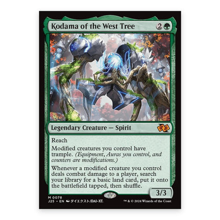 Kodama of the West Tree Mythic J25 78, a chase card from English Magic: The Gathering Foundations