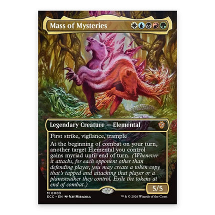 Mass of Mysteries Mythic ECC 3, a chase card from English Magic: The Gathering Lorwyn Eclipsed