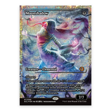 Moonshadow (Bonus) Mythic ECL 396, a chase card from English Magic: The Gathering Lorwyn Eclipsed