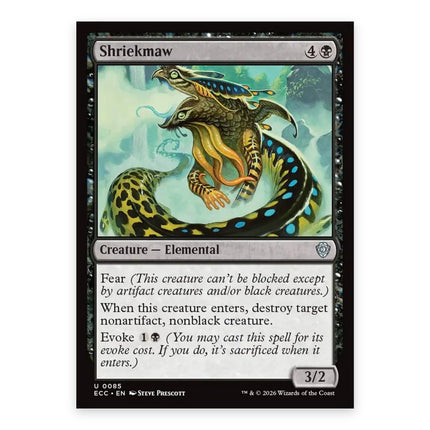 Shriekmaw Uncommon ECC 85, a chase card from English Magic: The Gathering Lorwyn Eclipsed