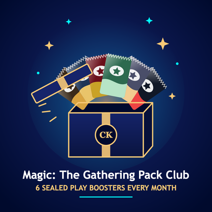 Magic: The Gathering Pack Club monthly subscription box opening with sealed Play Boosters