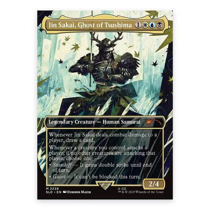Jin Sakai, Ghost of Tsushima Mythic SLD 2226, a chase card from English Magic: The Gathering Secret Lair x Ghost of Tsushima