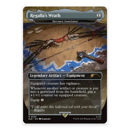 Regalla's Wrath (Tarrian's Soulcleaver) Rare SLD 2224, a chase card from English Magic: The Gathering Secret Lair x Horizon Forbidden West