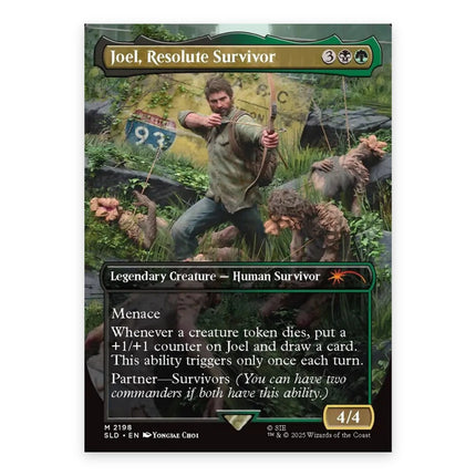 Joel, Resolute Survivor Mythic SLD 2198, a chase card from English Magic: The Gathering Secret Lair x The Last of Us