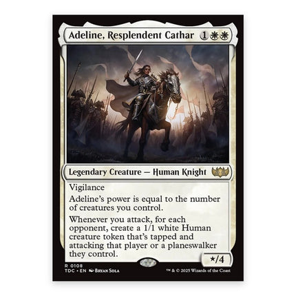 Adeline, Resplendent Cathar Rare TDC 108, a chase card from English Magic: The Gathering Tarkir Dragonstorm