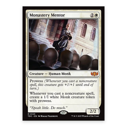 Monastery Mentor Mythic TDC 125, a chase card from English Magic: The Gathering Tarkir Dragonstorm