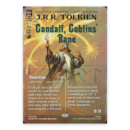 Gandalf, Goblins' Bane (Borderless) Mythic 278, a chase card from English Magic: The Gathering The Hobbit (HOB)