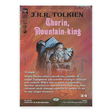 Thorin, Mountain-king (Bonus) Mythic HOB 279, a chase card from English Magic: The Gathering The Hobbit