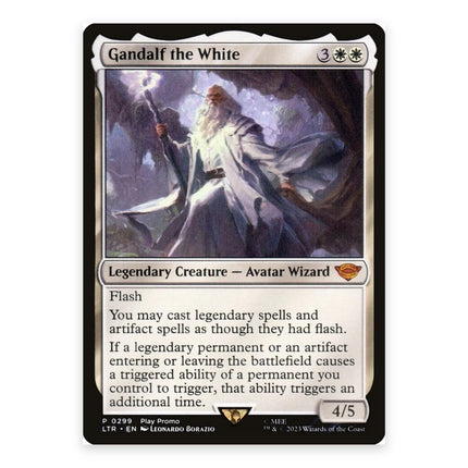 Gandalf the White (Bonus) Mythic LTR 299, a chase card from English Magic: The Gathering The Lord of the Rings: Tales of Middle-earth