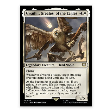 Gwaihir, Greatest of the Eagles Rare LTC 15, a chase card from English Magic: The Gathering The Lord of the Rings: Tales of Middle-earth