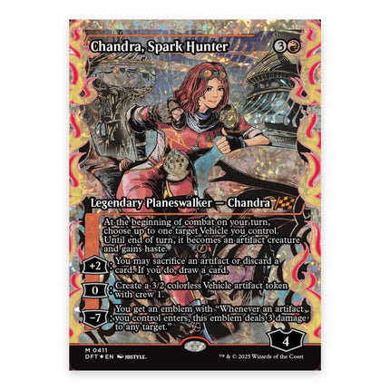 Chandra, Spark Hunter (Bonus) Mythic 411, a chase card from English Magic: The Gathering Aetherdrift