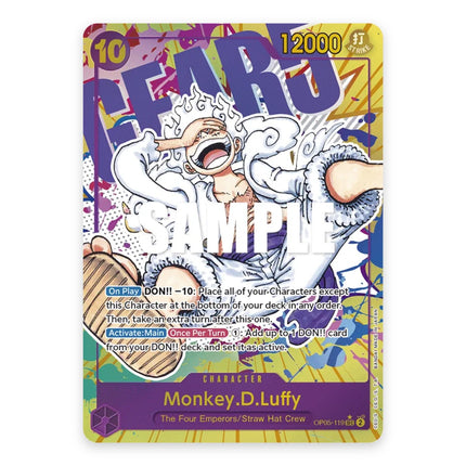 Monkey.D.Luffy SEC OP05-119 full-colour art, a chase card from English One Piece Card Game Awakening of the New Era