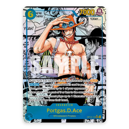 Portgas.D.Ace SEC parallel (_p2) OP13-119, a chase card from English One Piece Card Game Carrying on His Will