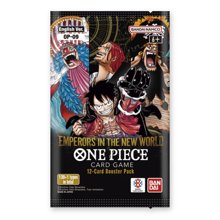 One Piece Card Game Emperors in the New World OP-09 English Booster Pack, sealed pack front