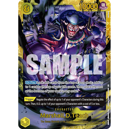 Marshall.D.Teach Secret Rare OP16-119, English chase card from One Piece Card Game The Time of Battle OP-16