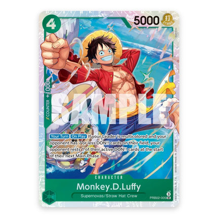 Monkey.D.Luffy PRB02 card PRB02-005, a chase card from English One Piece Card Game The Best Vol.2