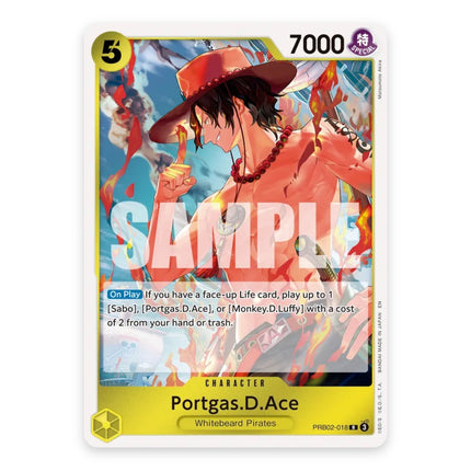 Portgas.D.Ace PRB02 card PRB02-018, a chase card from English One Piece Card Game The Best Vol.2