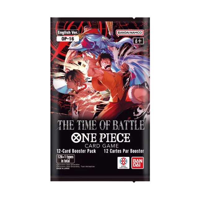 One Piece Card Game The Time of Battle OP-16 English booster pack, front