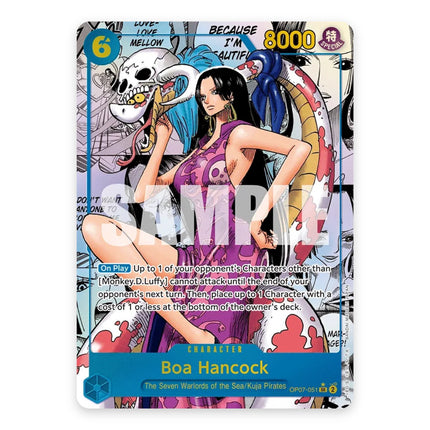 Boa Hancock OP07-051 manga art, a chase card from One Piece Card Game 500 Years in the Future (OP-07)