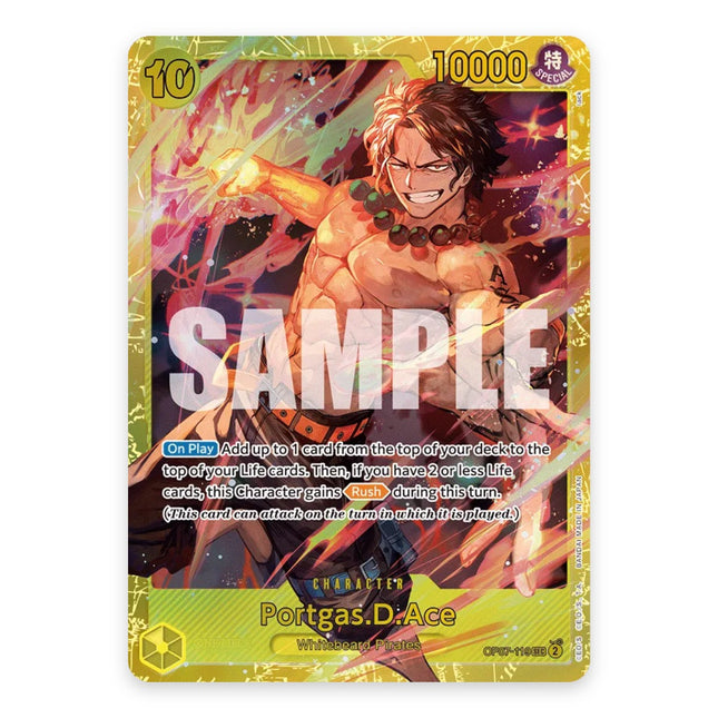 Portgas.D.Ace Secret Rare OP07-119, a chase card from One Piece Card Game 500 Years in the Future (OP-07)