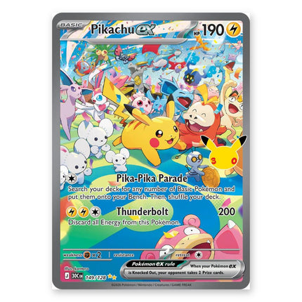 Pikachu ex Special Illustration Rare 149/128 from Pokémon TCG 30th Celebration (English)