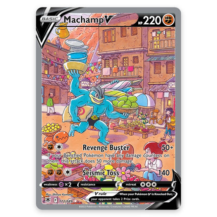 Machamp V Ultra Rare (alternate art) 172/189, a chase card from English Pokémon TCG Astral Radiance