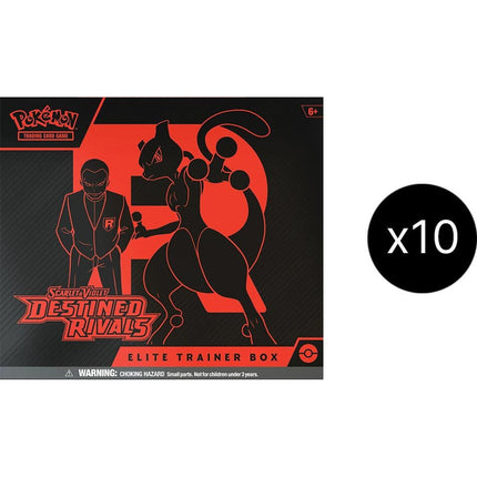 Pokemon Destined Rivals Elite Trainer Box case of 10, sealed