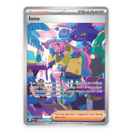 Iono Special Illustration Rare 237, a chase card from English Pokémon TCG Paldean Fates
