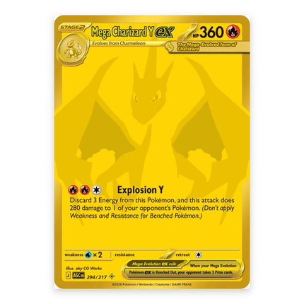 Mega Charizard Y ex Mega Hyper Rare 294, a chase card from English Pokémon TCG Ascended Heroes