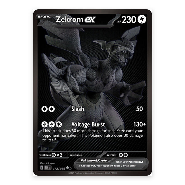 Zekrom ex Black White Rare 172, a chase card from English Pokémon TCG Black Bolt