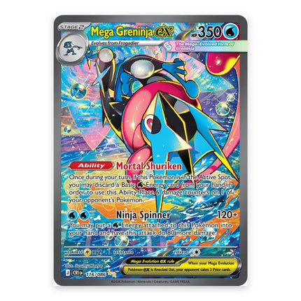 Mega Greninja ex Special Illustration Rare 116, a chase card from English Pokémon TCG Chaos Rising