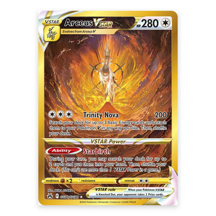 Arceus VSTAR Trainer Gallery Secret Rare GG70, a chase card from English Pokémon TCG Crown Zenith