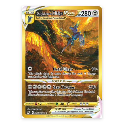 Origin Forme Dialga VSTAR Trainer Gallery Secret Rare GG68, a chase card from English Pokémon TCG Crown Zenith