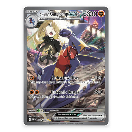 Cynthia's Garchomp ex Special Illustration Rare 232, a chase card from English Pokémon TCG Destined Rivals