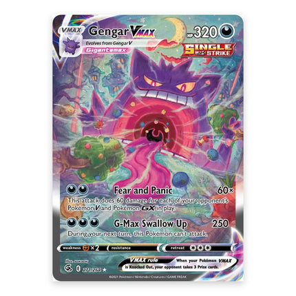 Gengar VMAX Special Full Art (alternate art) 271, a chase card from English Pokémon TCG Fusion Strike