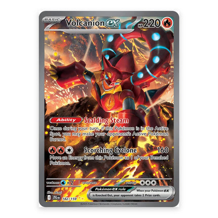 Volcanion ex Special Illustration Rare 182, a chase card from English Pokémon TCG Journey Together