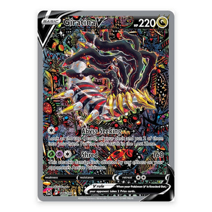 Giratina V Ultra Rare (alternate art) 186, a chase card from English Pokémon TCG Lost Origin