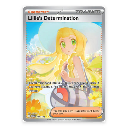 Lillie's Determination Special Illustration Rare 184, a chase card from English Pokémon TCG Mega Evolution