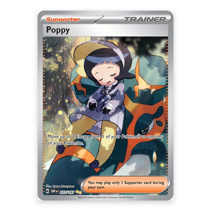 Poppy Special Illustration Rare 227, a chase card from English Pokémon TCG Obsidian Flames