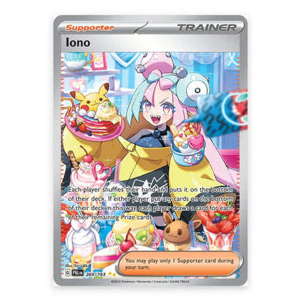 Iono Special Illustration Rare 269, a chase card from English Pokémon TCG Paldea Evolved
