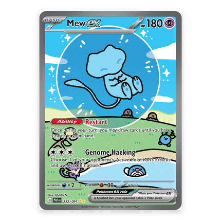 Mew ex Special Illustration Rare 232, a chase card from English Pokémon TCG Paldean Fates