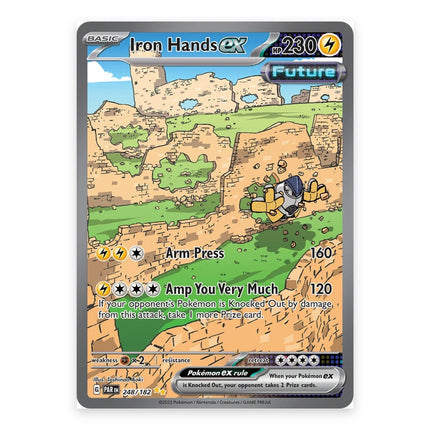 Iron Hands ex Special Illustration Rare 248, a chase card from English Pokémon TCG Paradox Rift