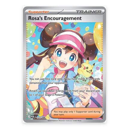 Rosa's Encouragement Special Illustration Rare 123, a chase card from English Pokémon TCG Perfect Order