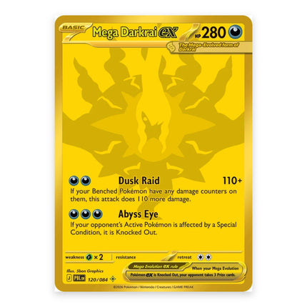 Mega Darkrai ex Mega Hyper Rare 120, a chase card from English Pokémon TCG Pitch Black