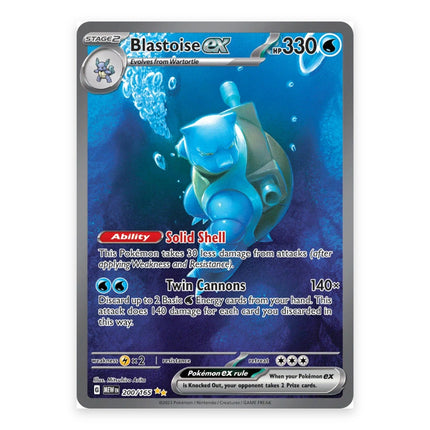 Blastoise ex Special Illustration Rare 200, a chase card from English Pokémon TCG Scarlet & Violet 151
