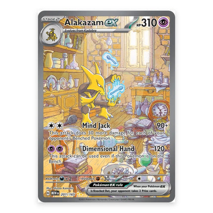 Alakazam ex Special Illustration Rare 201, a chase card from English Pokémon TCG Scarlet & Violet 151