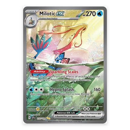 Milotic ex Special Illustration Rare 237, a chase card from English Pokémon TCG Surging Sparks