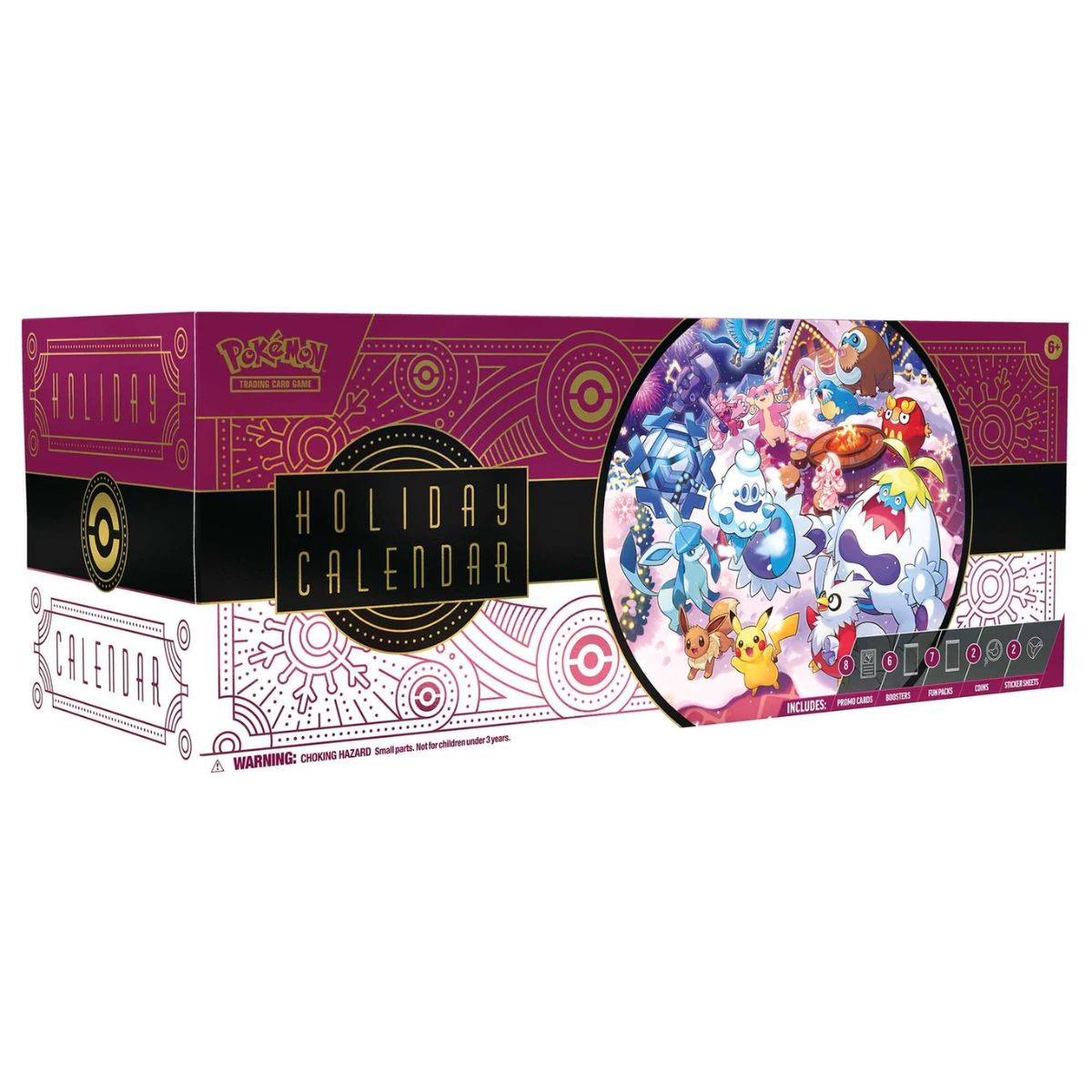 Pokemon Holiday Calendar packaging with colorful design on a white background