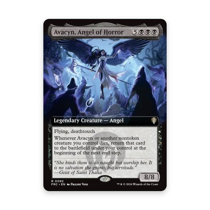 Avacyn, Angel of Horror extended art - Reality Fracture Commander card