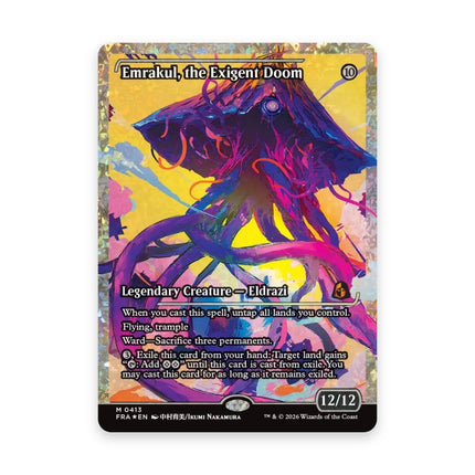 Emrakul, the Exigent Doom showcase fracture foil - Reality Fracture card